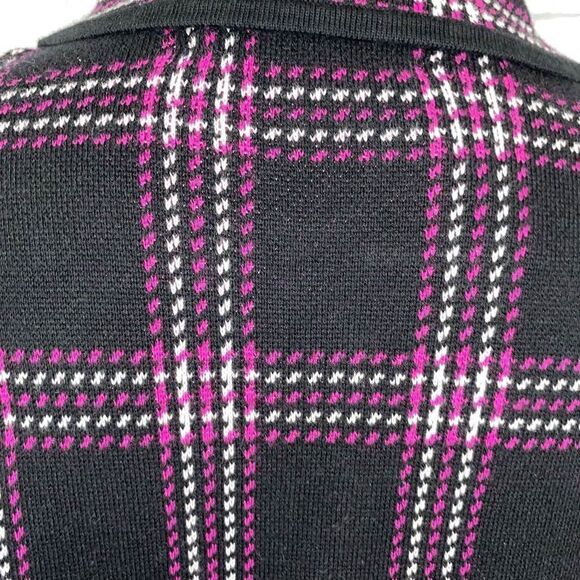 Jones New York new w/tags signature plaid sweater button up jacket size large - Picture 6 of 12